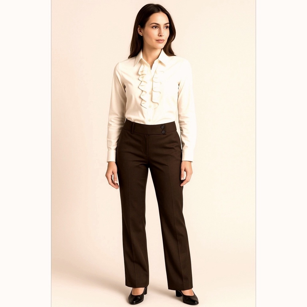 The Limited Collection Brown Drew Fit Career Dress Pants 10R 92-43